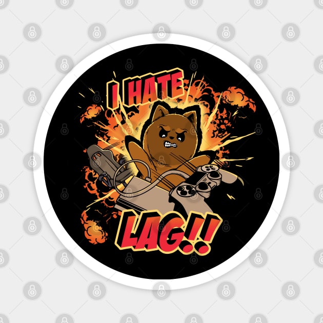 I Hate Lag Video Gamer Magnet by NerdShizzle